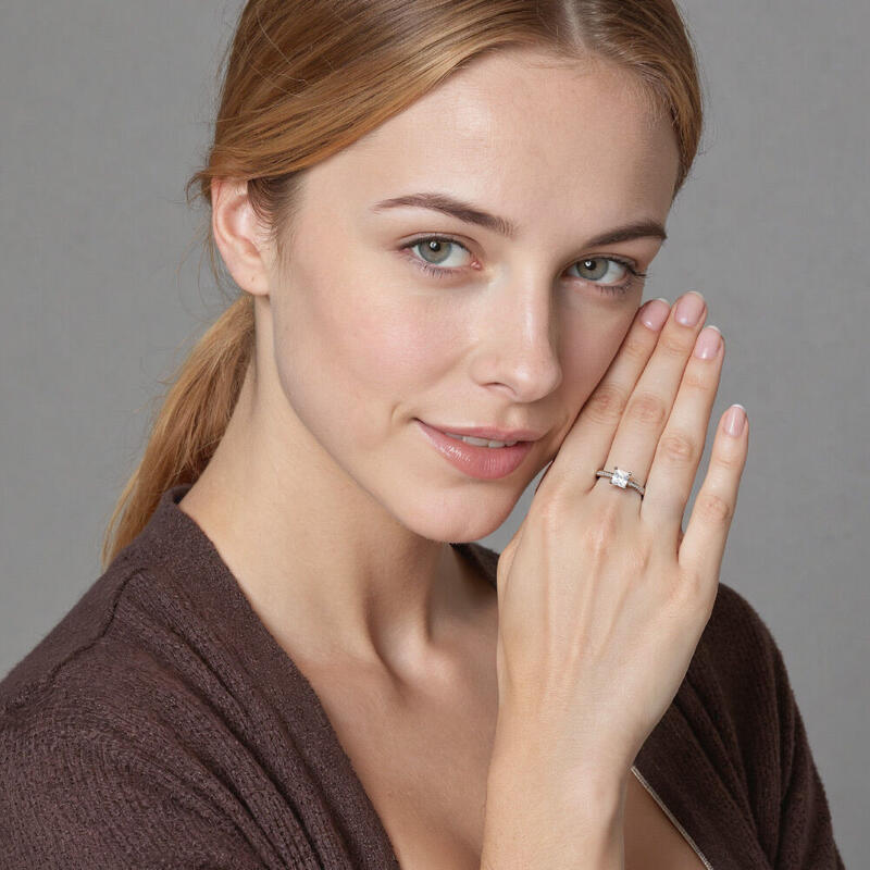 "Live Your Dreams" Asscher Cut Side Stone Engagement Ring