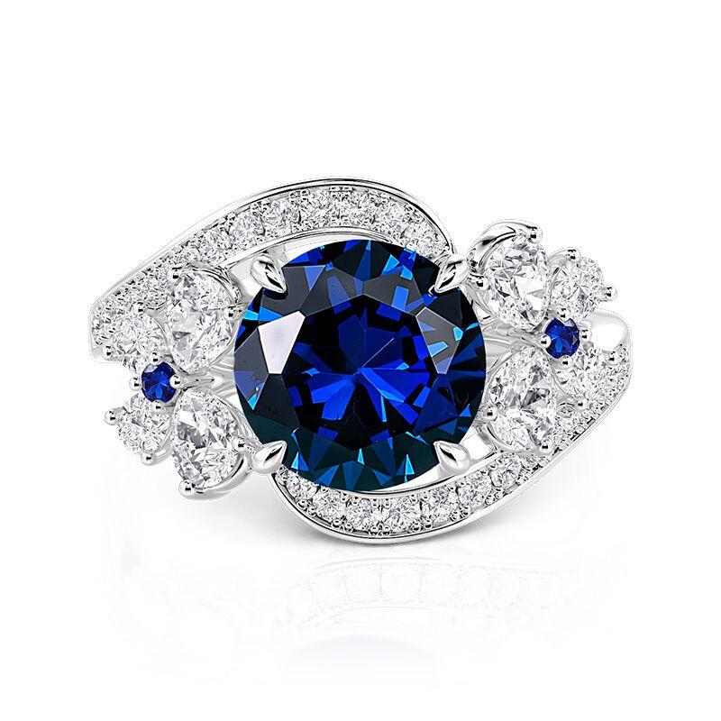 Jeulia Butterfly Inspired Ribbon Symmetric Ring Sterling Silver