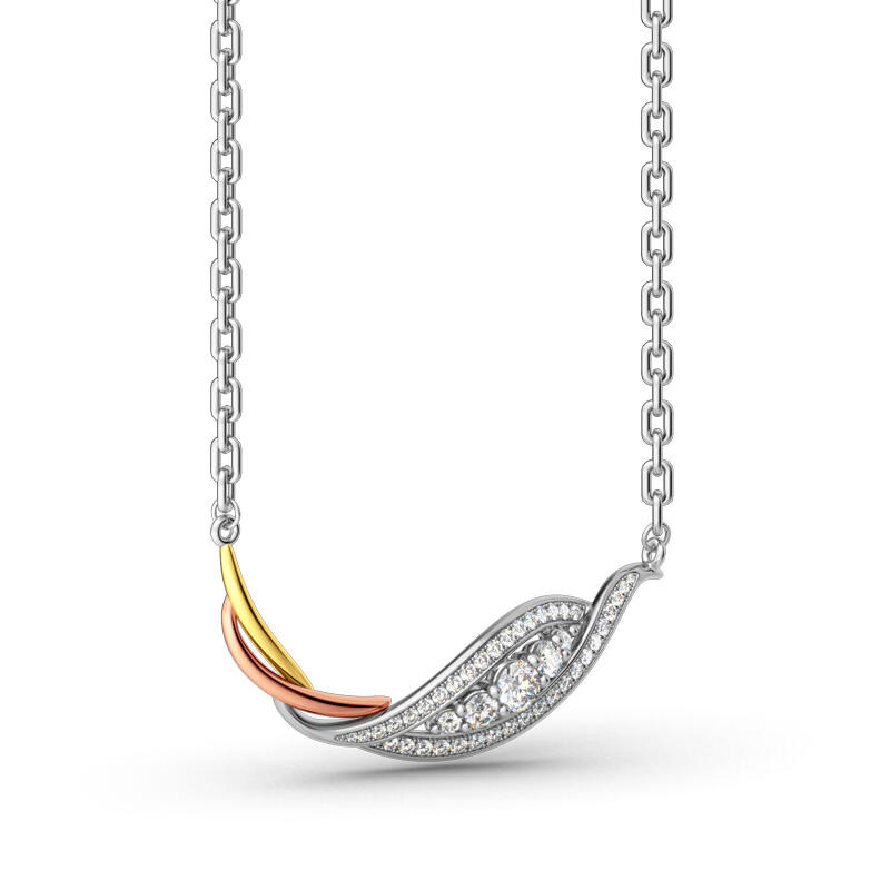 Jeulia Fancy Tri-Tone Necklace