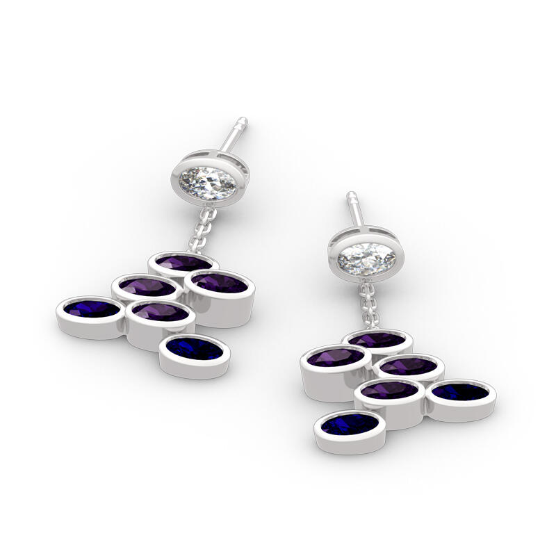 Jeulia Monet's Painting Inspired Sterling Silver Drop Earrings