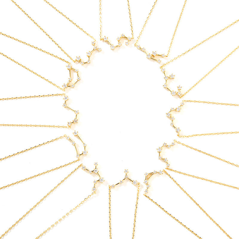 Jeulia "Your Lucky Star" Twelve Constellations Sterling Silver Personalized Anklet