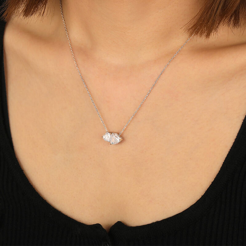 "Love's Echo" Heart Cut Toi Et Moi Necklace