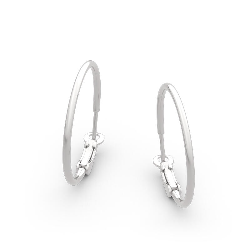 Jeulia Classic Sterling Silver Hoop Earrings