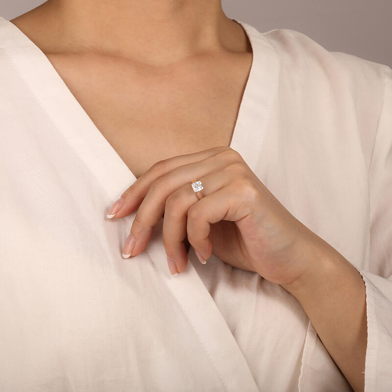 "Always Love You" 1ct Asscher Cut Solitaire Engagement Ring