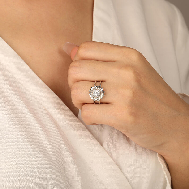 "Be Bright Sunny" Sunflower Ring