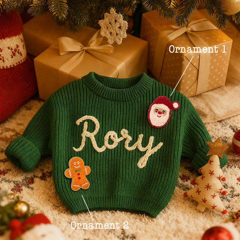 Maglione personalizzato fatto a mano con nome un caldo regalo di Natale