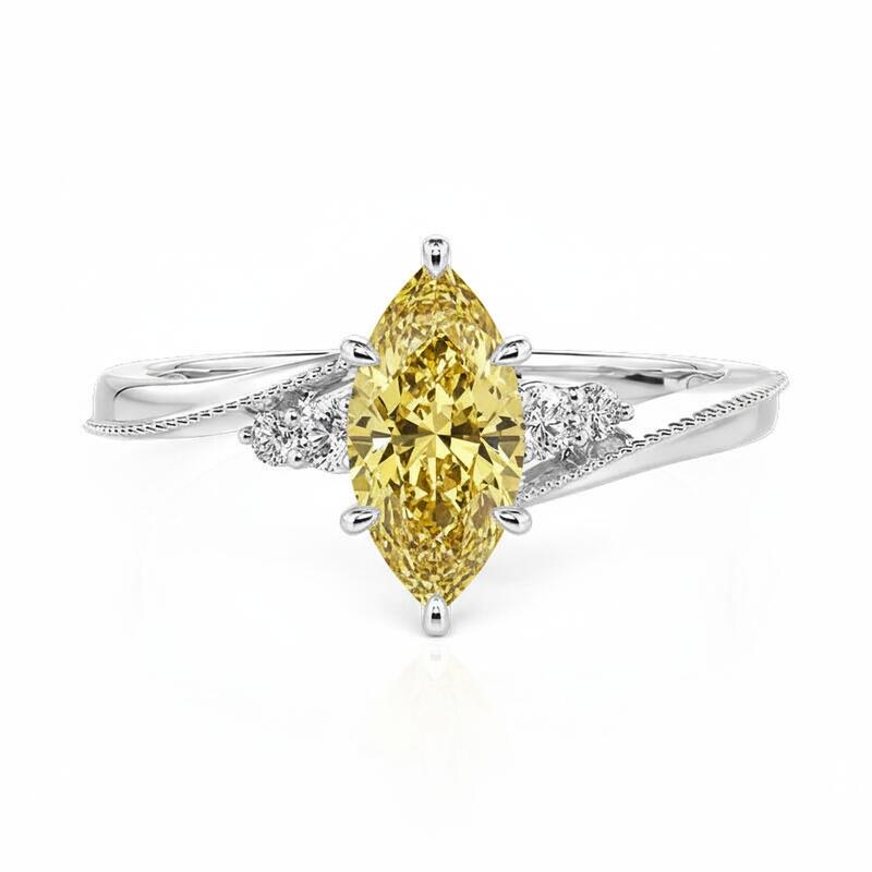 Jeulia Custom Marquise Cut Engagement Ring With Birthstone