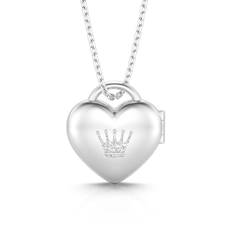 Jeulia Halsband Silver Märke av Tillväxt Anpassad Foto Locket