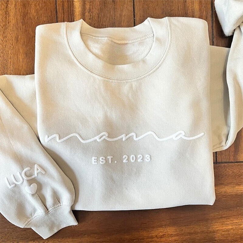 Sudadera personalizada personalizada con texto en 3D como un cálido regalo para mamá