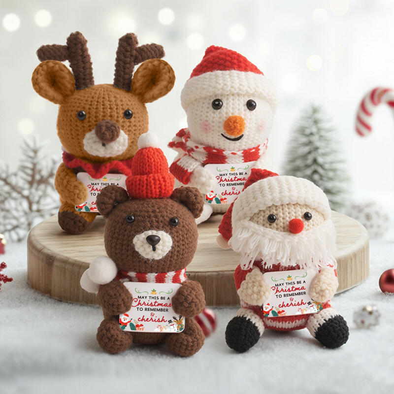 Handgefertigte Häkelkartoffel-Puppe mit positiver Energie lustiges Geschenk zu Weihnachten