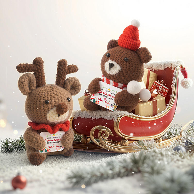 Handgefertigte Häkelkartoffel-Puppe mit positiver Energie lustiges Geschenk zu Weihnachten