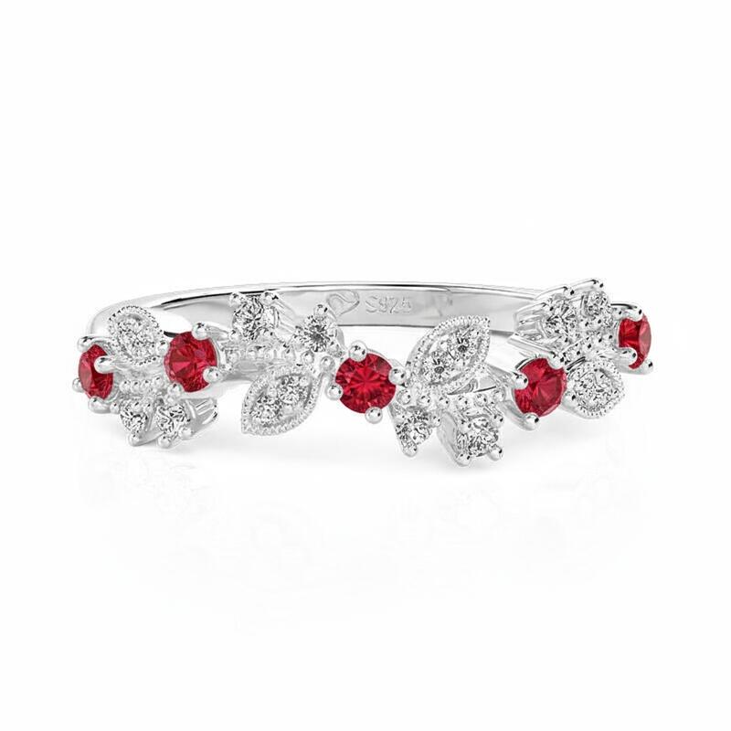 Jeulia Botanical Elements Custom Birthstone Ring