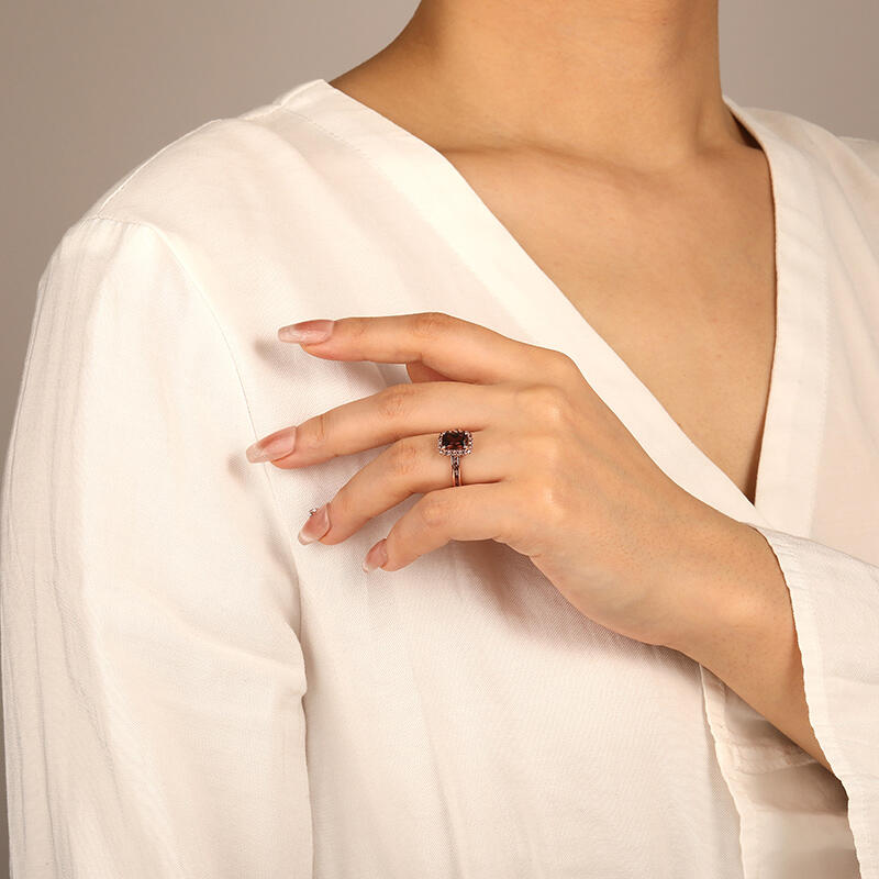 "Forever Promise" Radiant Cut Halo Engagement Ring