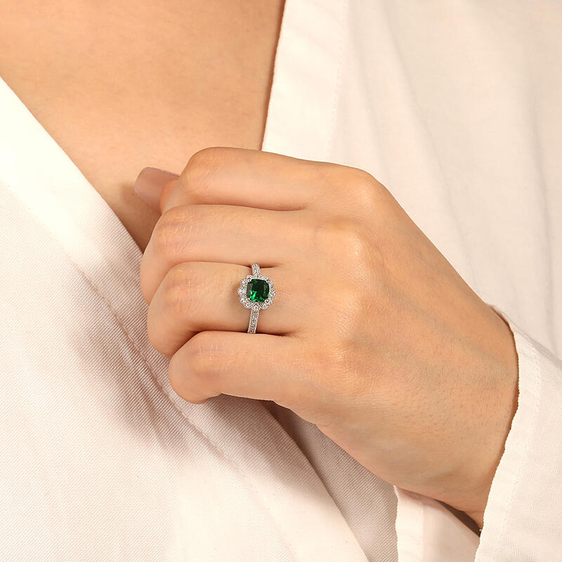 "Fragrance Of Love" Cushion Cut Halo Engagement Ring