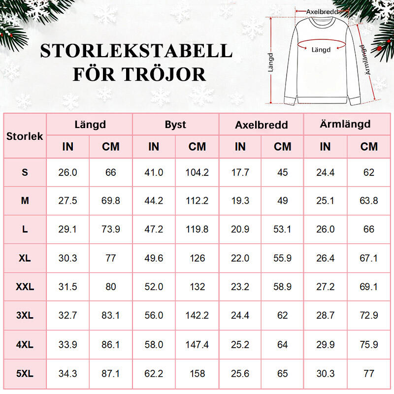 Personlig ful tröja unisex med anpassat huvudfoto och festivalmönster Design Julklapp till pappa Familj