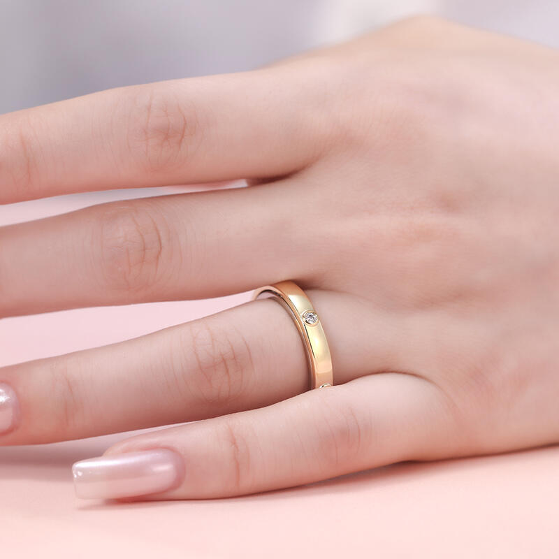 Jeulia Anillo de Plata Esterlina Giratoria de Corte Redondo de Dos Tonos para Mujeres