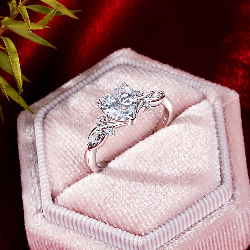 Jeulia Classic Infinity Custom Heart Ring