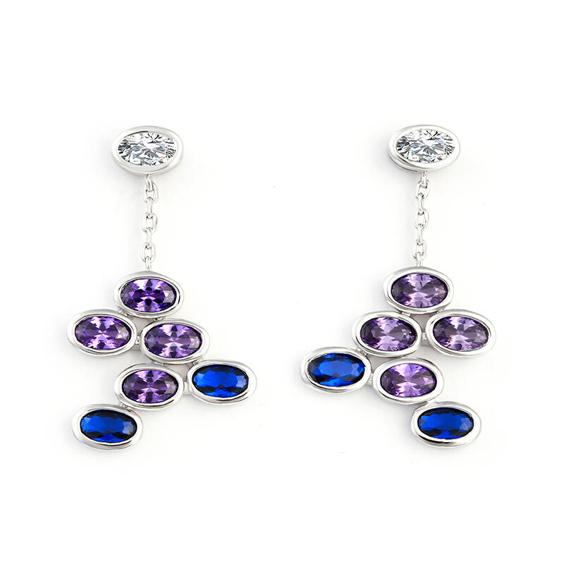 Jeulia Monet's Painting Inspired Sterling Silver Drop Earrings