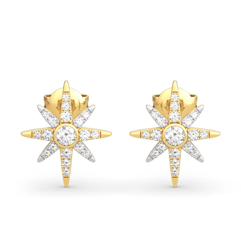 Jeulia Two Tone Star Sterling Silver Jewelry Set