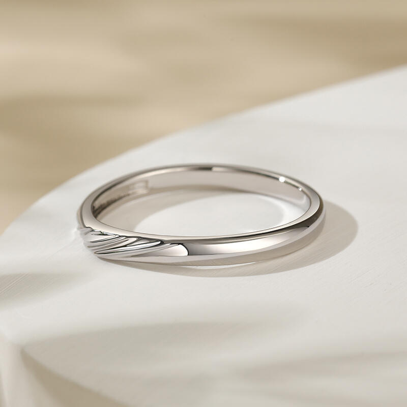 Jeulia Anillo de Hombre Elegante de Plata de Ley