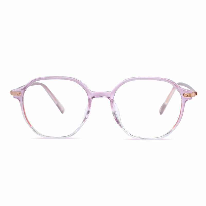 Moora Geometric Purple Glasses
