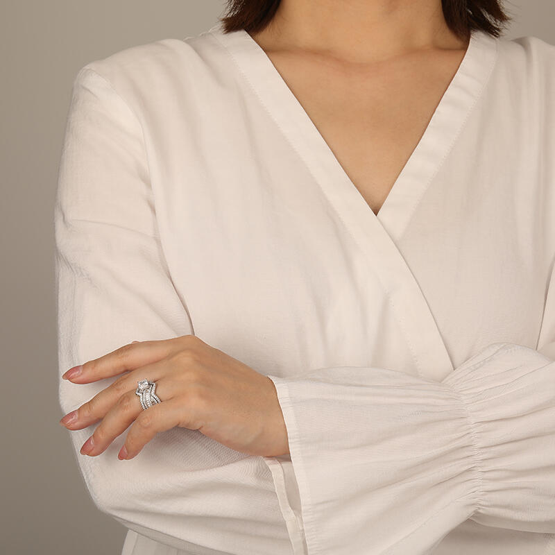 "Versprechen der Zukunft" Radiant-Schliff Ringset