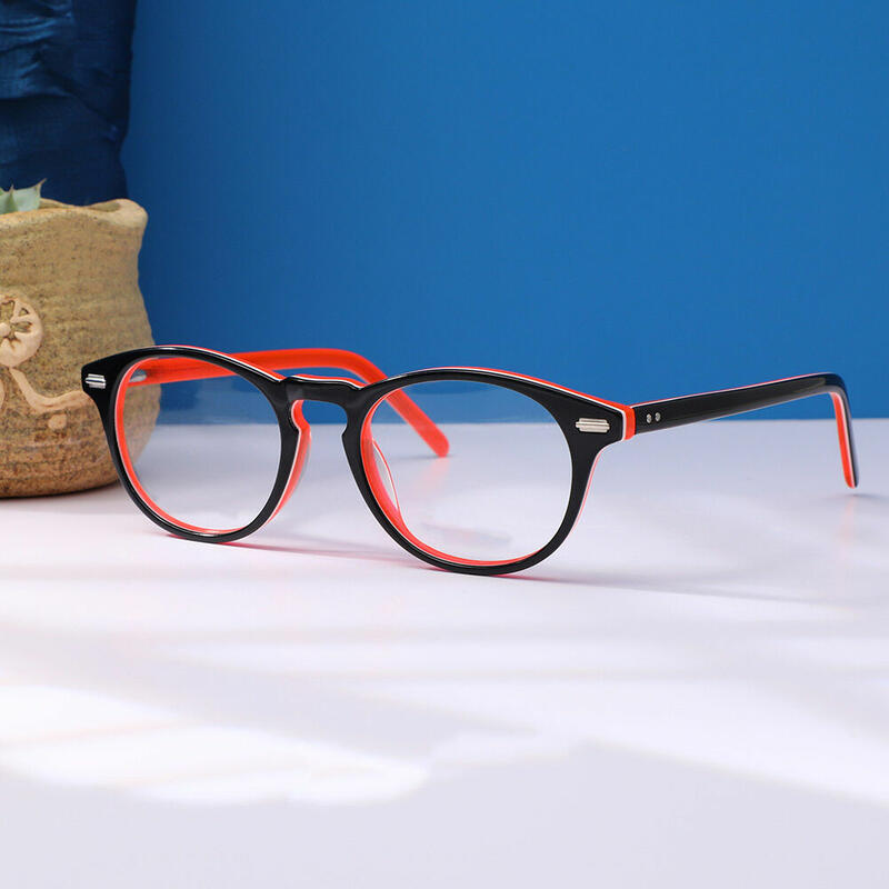 Gusta Round Red Glasses