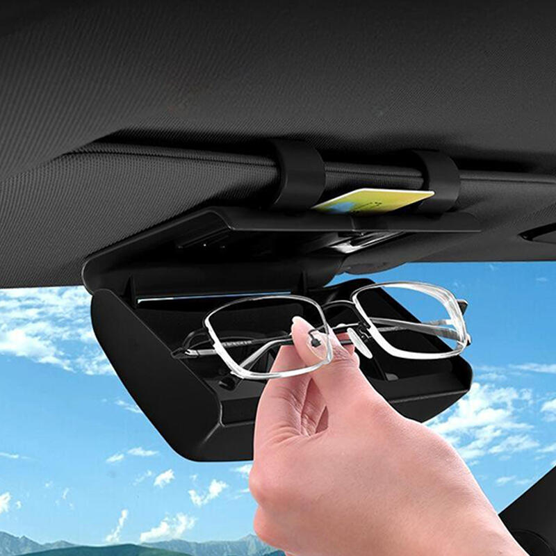 Personalized Car Glasses Storage Box Sunglasses Case Sun Visor Clip Gift for Men