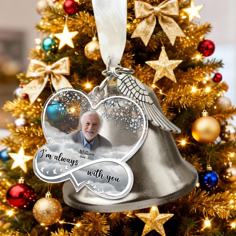 Personlig bildklocka med eget namn Minnesgåva till familjen