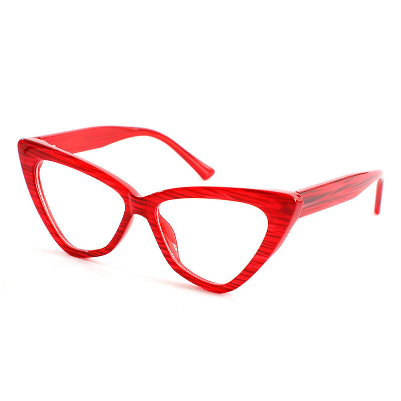 Occhiali da Vista Stuart Cat Eye Rosso 