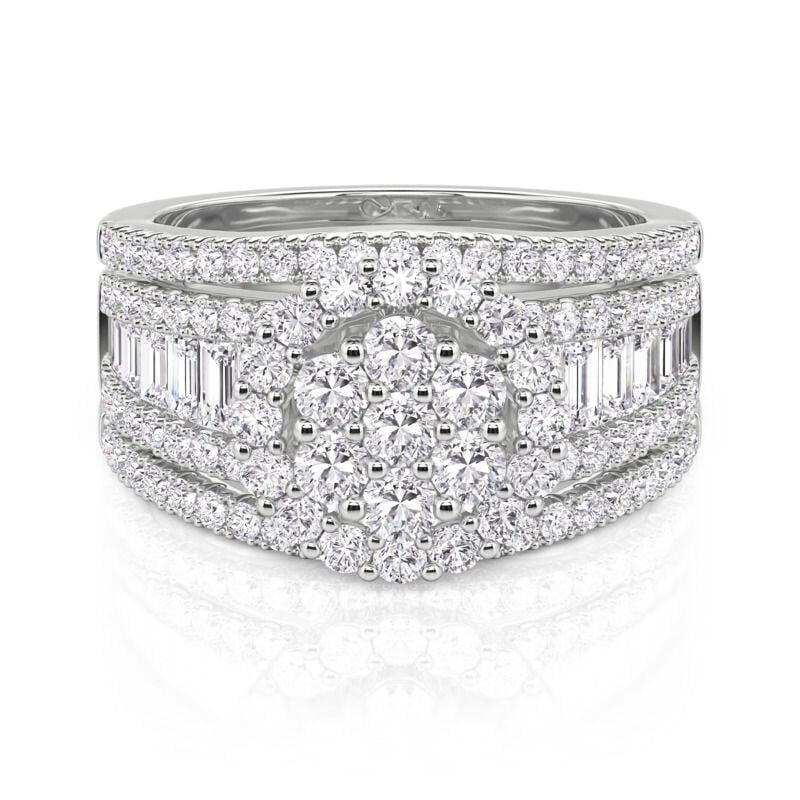 Jeulia Vintage Multi Stone Halo Engagement Ring with Enhancer - Jeulia ...