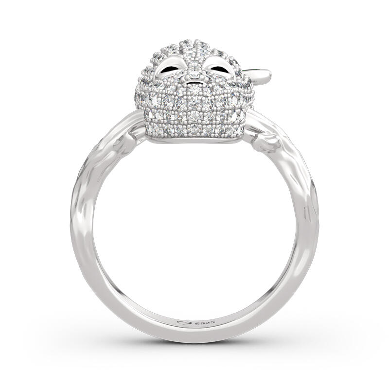 Jeulia Cartoon Tree Man Sterling Silver Ring