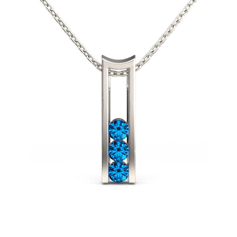 Jeulia Modern Design Sterling Silver Pendant Necklace