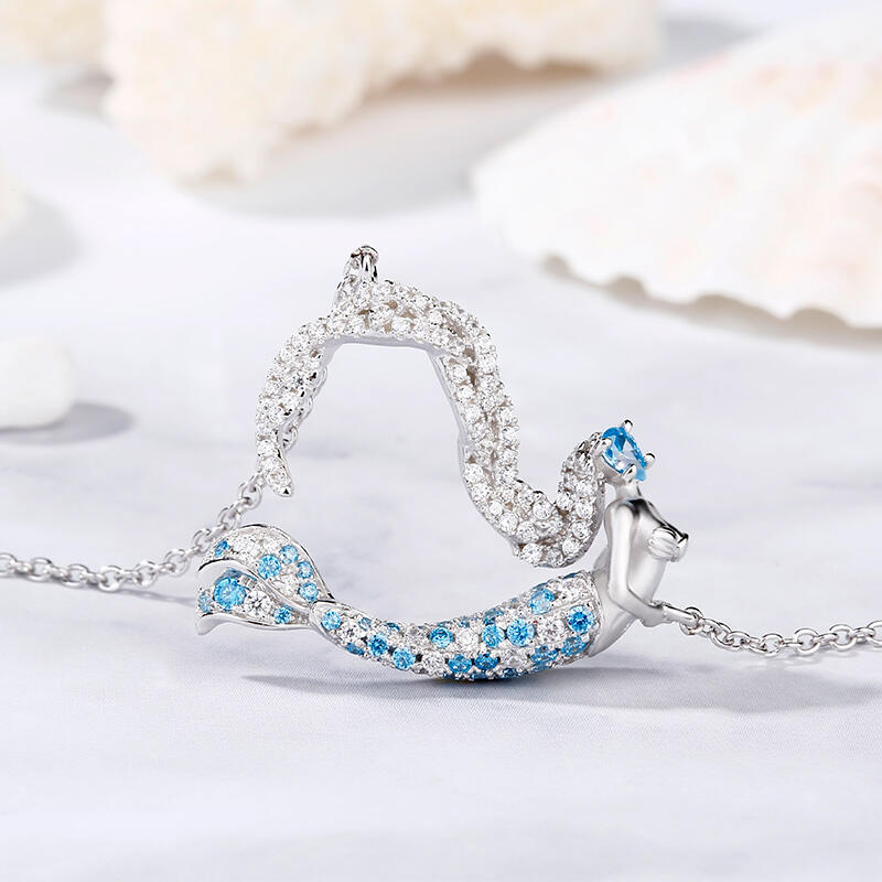 Jeulia Ocean's Light スターリングシルバー バレンタイン ギフト ネックレス