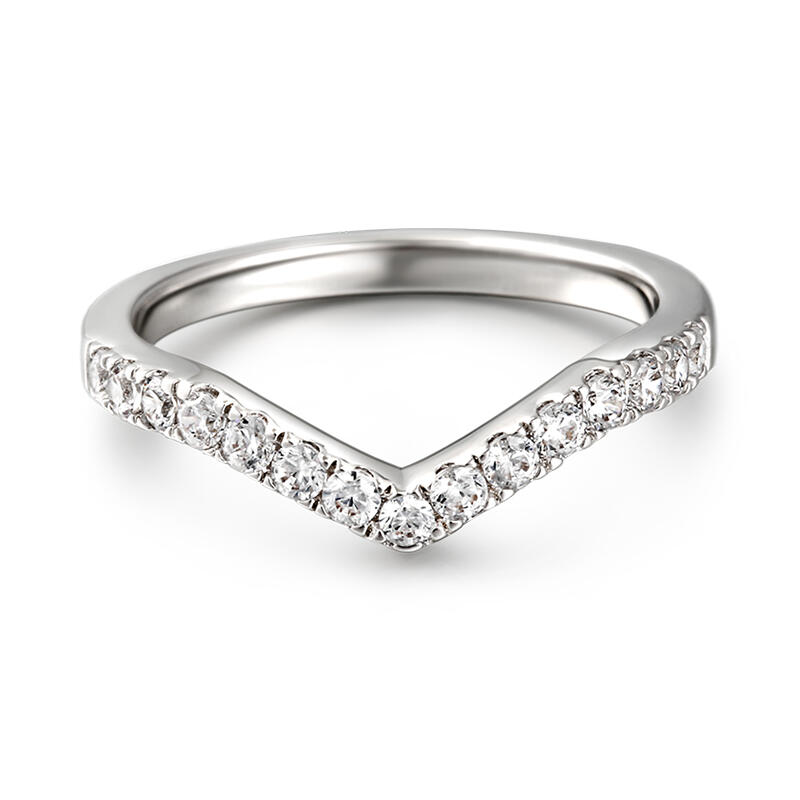 Jeulia "Limitless Love" Sterling Silver Women's Band