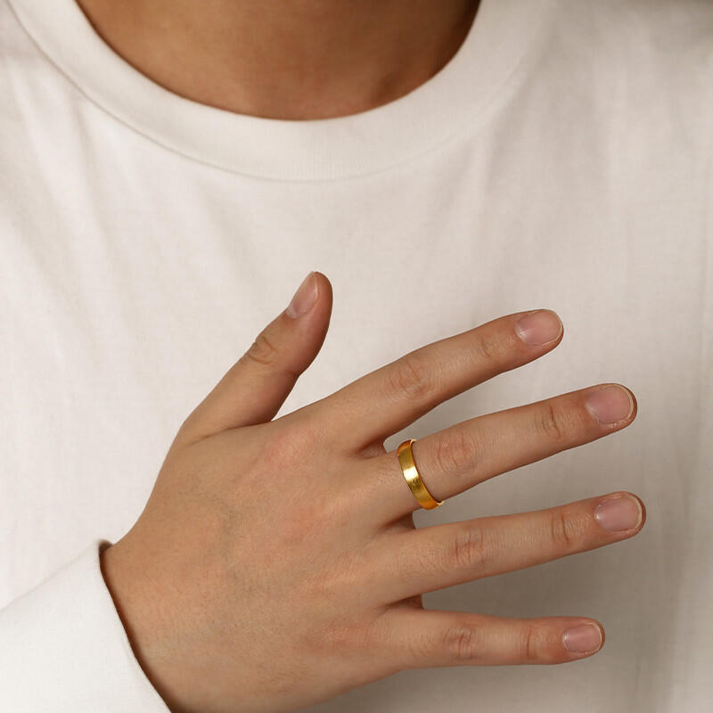 "Endless Waiting" Matte Brushed Men's Wedding Ring