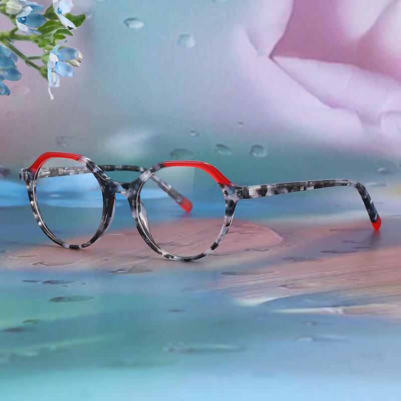 Ruskin Round Red Glasses