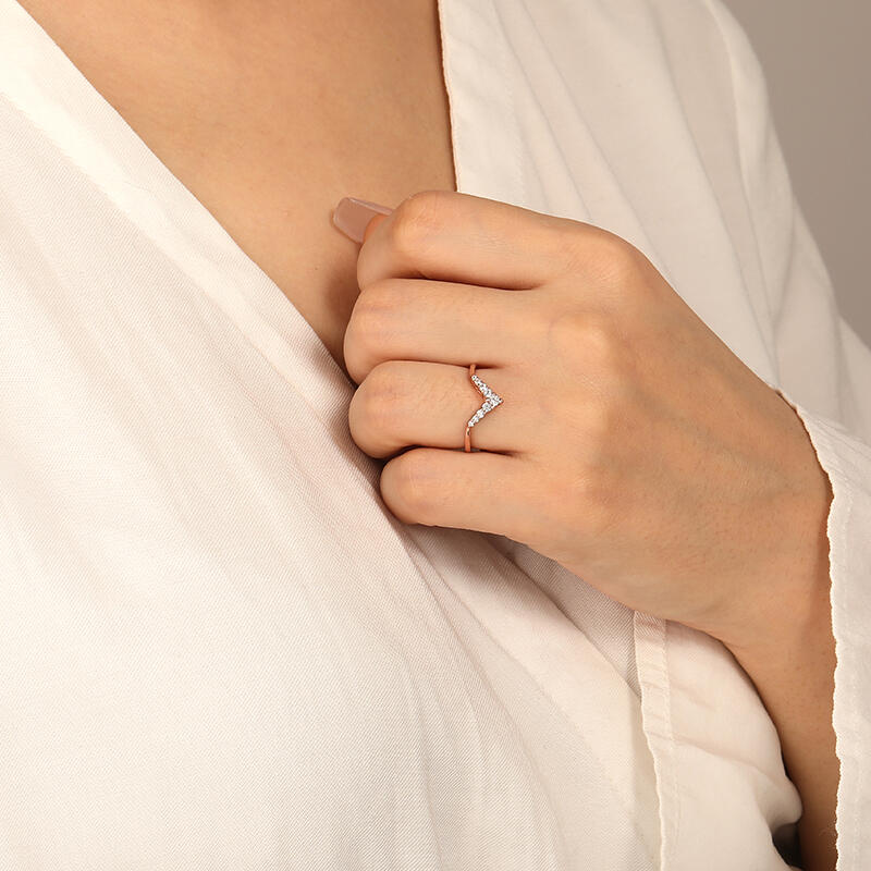 " I Promise" Stackable Cluster Dainty Ring