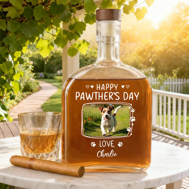 Personalisierte Whiskyflasche mit Bild und Namen Perfektes Geschenk für Tierliebhaber