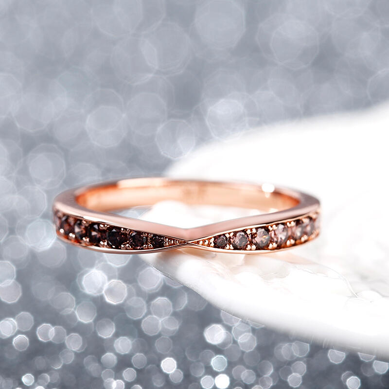 Jeulia Simple Design Round Cut Sterling Silver Women's Band