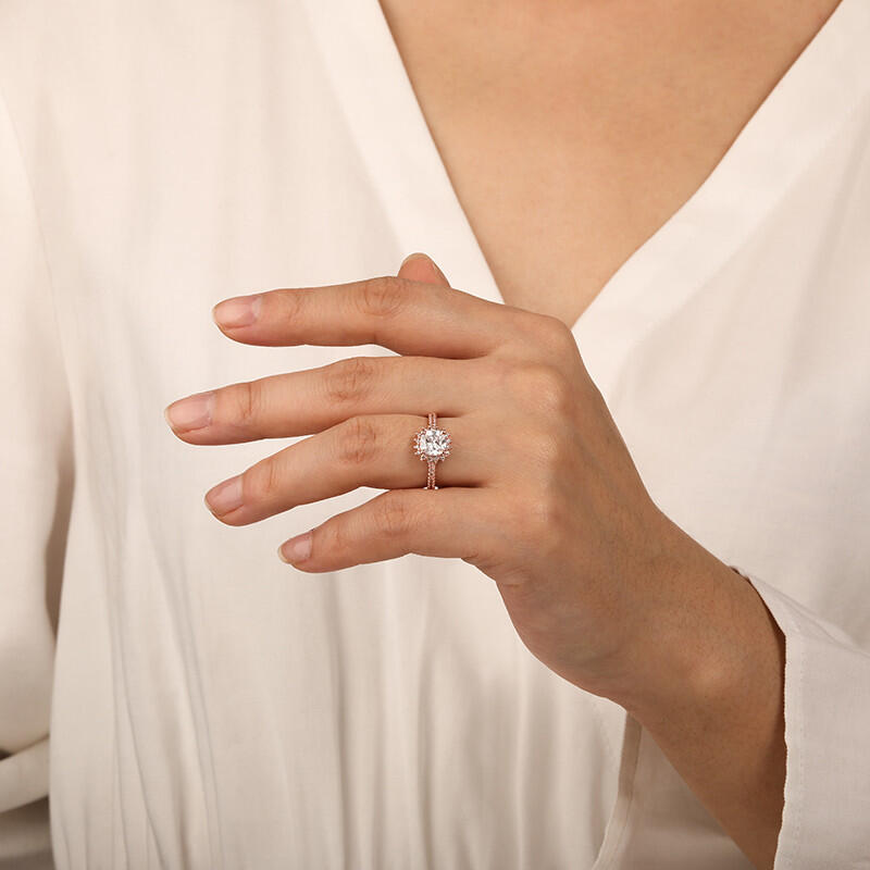 "We Are The Stars" Cushion Cut Halo Engagement Ring