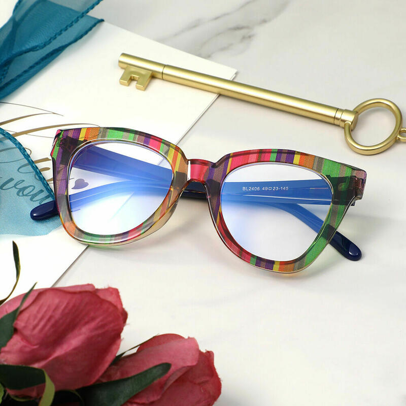 Kitty Cat Eye Grüne Brille