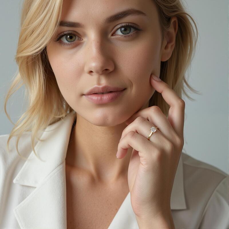 "Mein ganzes Sein" 2ct Kissen-Schliff Solitärring