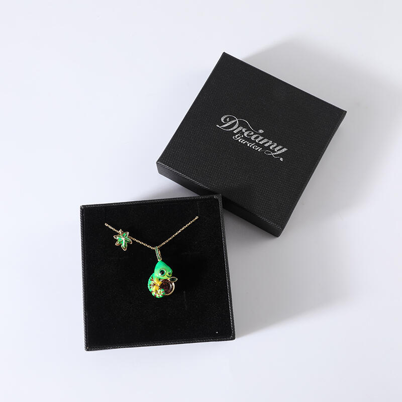 Jeulia ドリーミーガーデン カメレオン スターリングシルバー ネックレス
