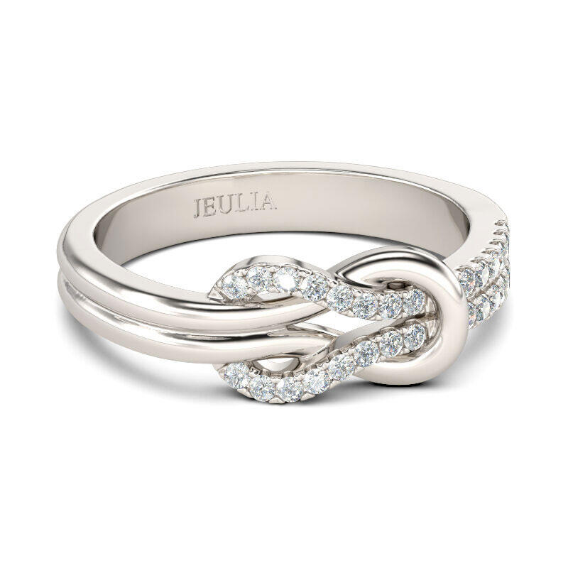 Jeulia Anillo Con Diseño De Nudo En Plata De Ley