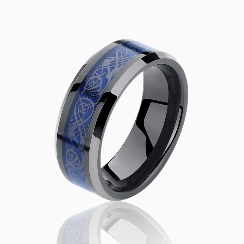 "Aetherion" 8mm Tungsten Carbide Men's Wedding Ring