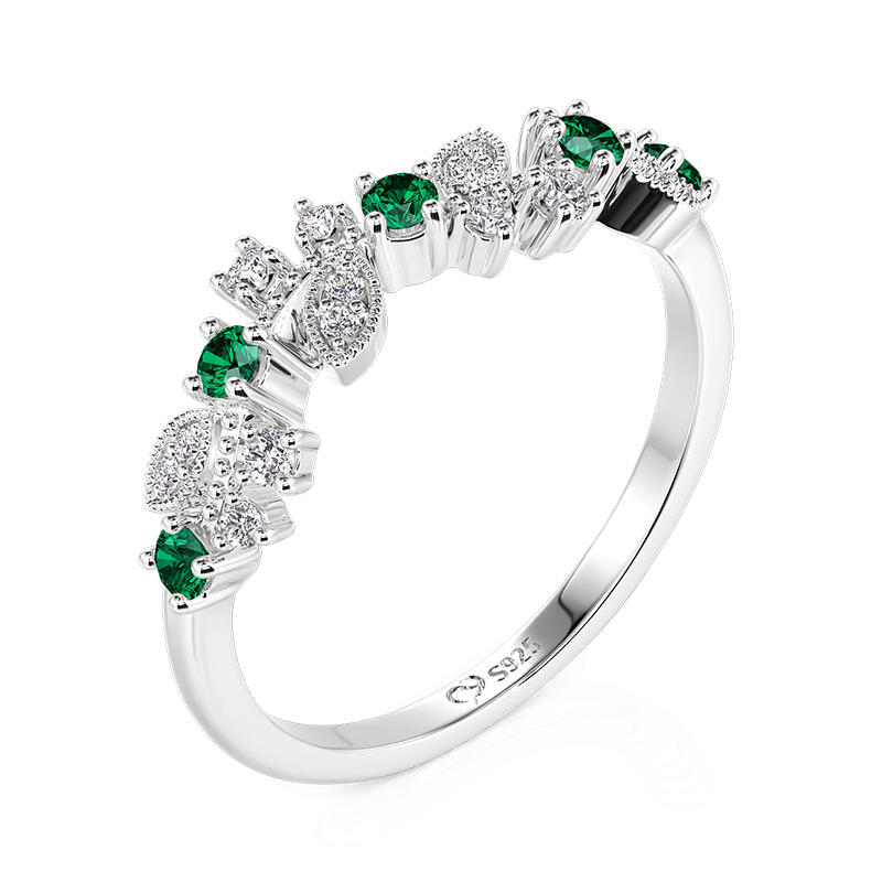 Jeulia Botanical Elements Custom Birthstone Ring