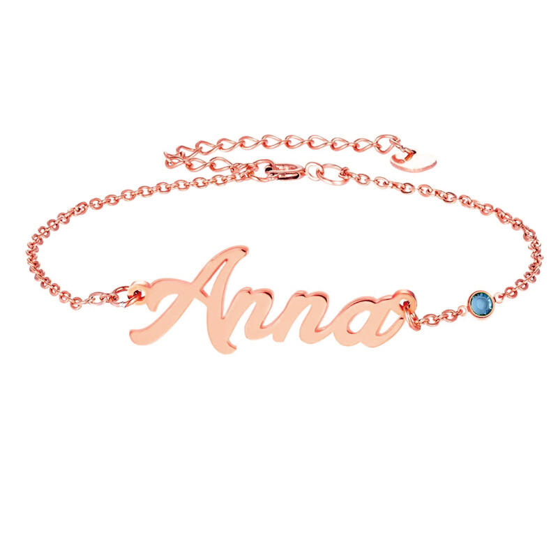 ネーム 誕生石 ブレスレット
