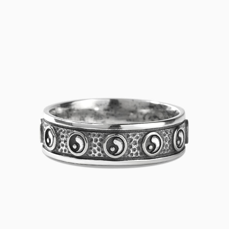 Jeulia "Tai Chi & Balance Meditation" Sterling Silver Band