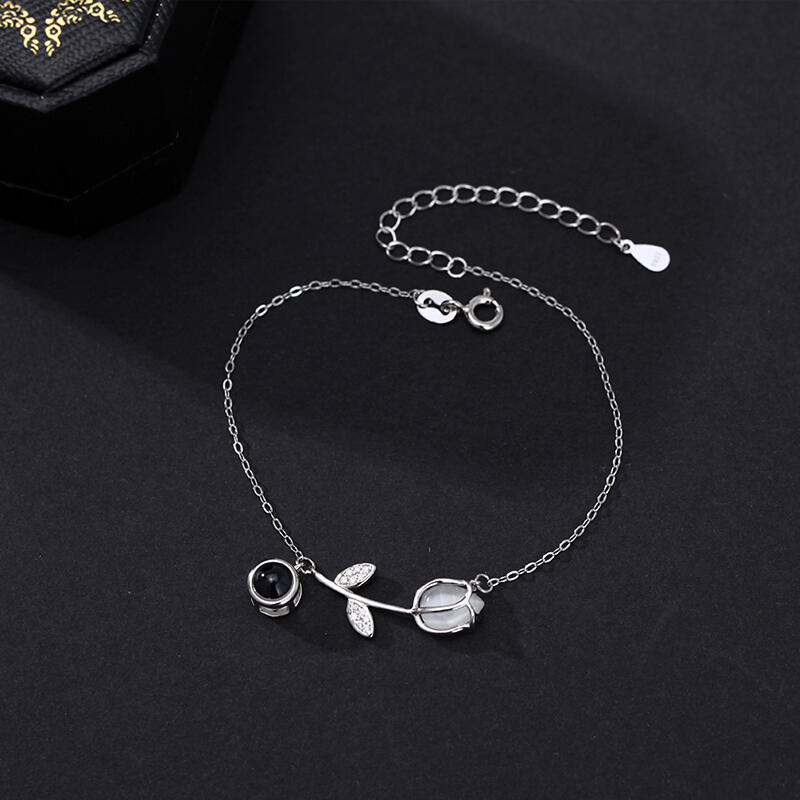 花 チューリップ 投影 写真 写真入れ ブレスレット